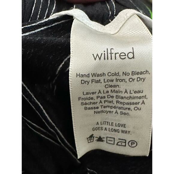 Wilfred ARITZIA Faun Black White Striped Pinstripe Wide-Leg Pants - Sz Medium - Picture 5 of 9